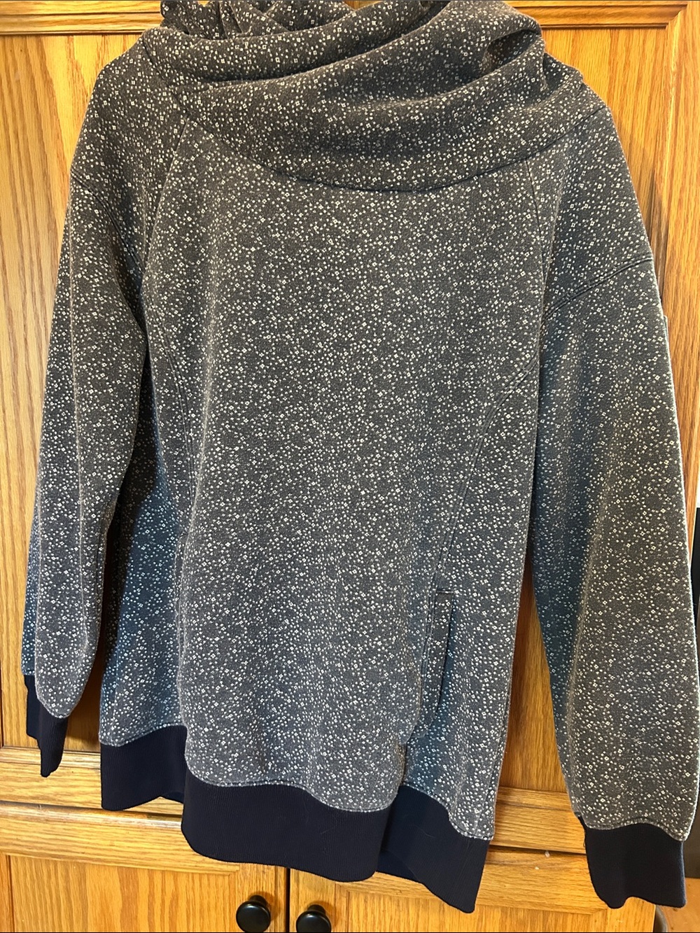 Only Speckled Funnelneck Sweater - Grey with White Flecks